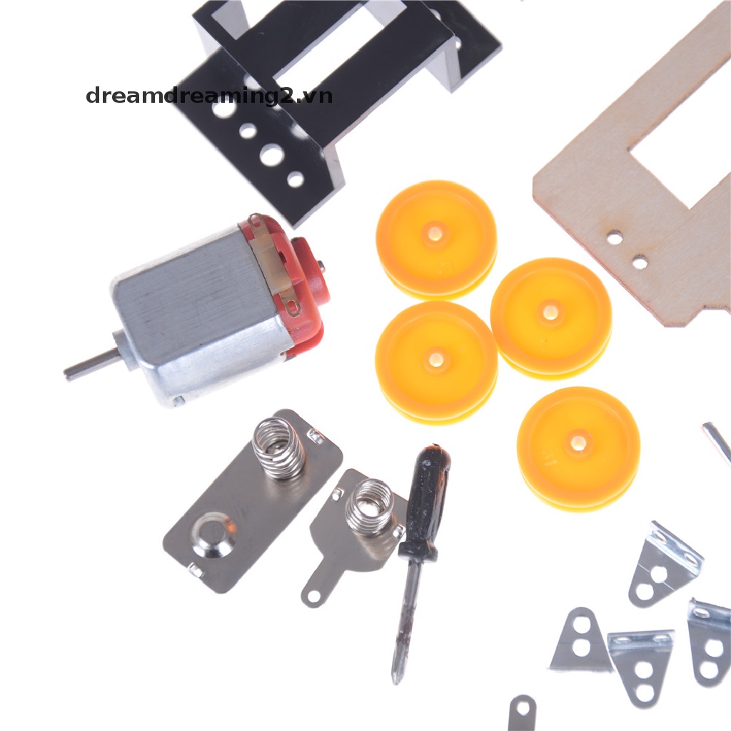 Bộ phận làm đồ chơi xe hơi mini DIY chạy bằng pin giáo dục sớm cho bé