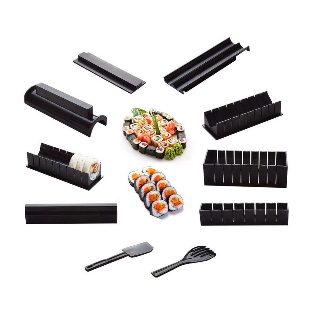 Bộ khuôn làm sushi 10 món phong cách Hàn Quốc tiện dụng cho nhà bếp