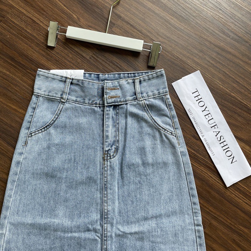 [Mã FAGREEN55 giảm tới 30K đơn 99K] Chân Váy Bò Dài Xẻ, Chân váy jeans dáng dàu xẻ sau Thời Trang M648 | BigBuy360 - bigbuy360.vn