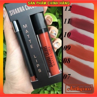 Son Sivanna kèm chì viền môi cùng màu