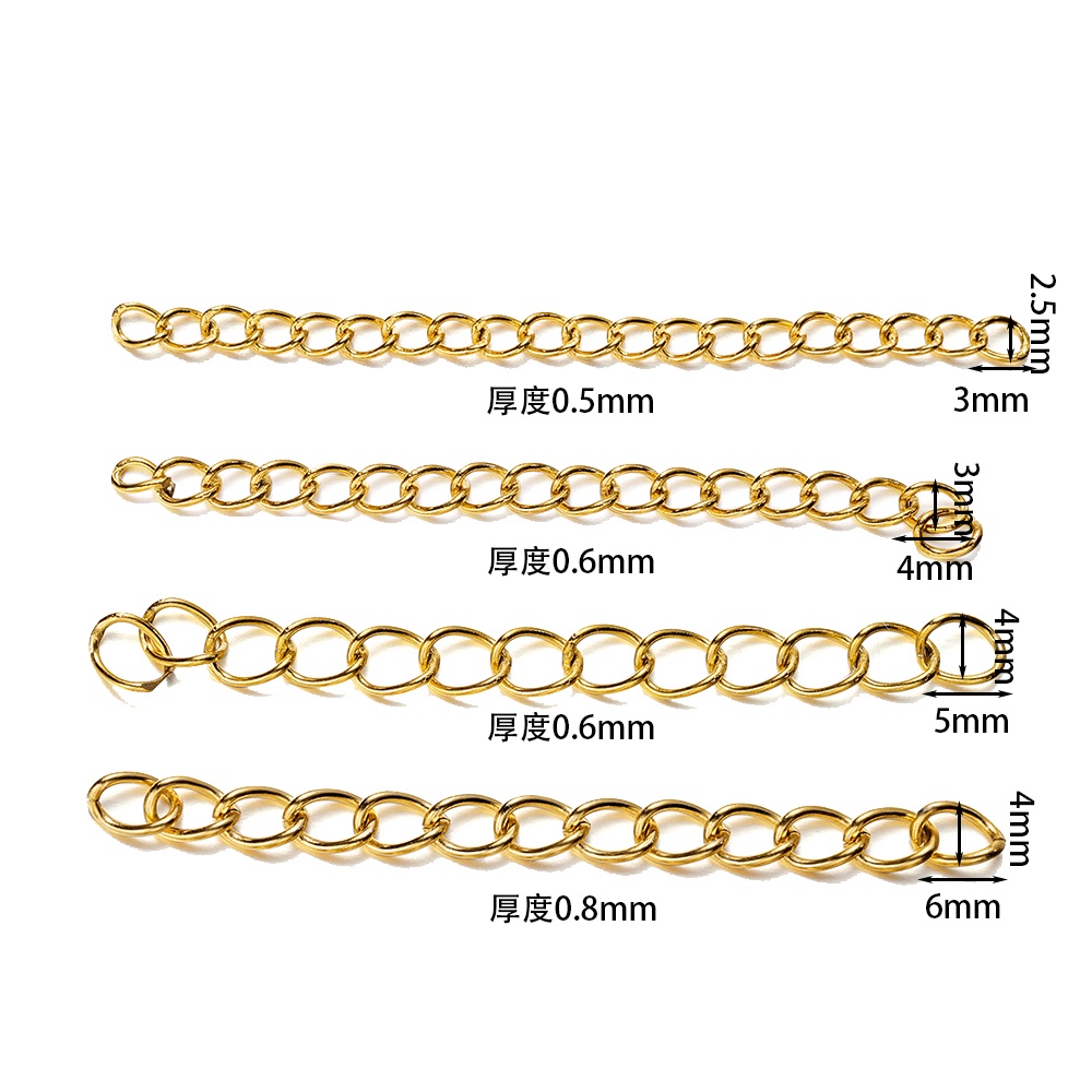 Set 50 dây xích ST.KUNKKA bằng thép không gỉ dùng làm vòng tay/ dây chuyền 5cm