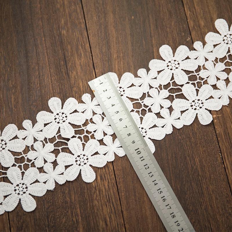 Cuộn Vải Ren Thêu Trang Trí Dài 1 Yard Rộng 11CM