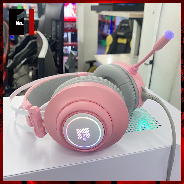 Tai Nghe Gaming Chụp Tai Màu Hồng Zidli SCORE SH320V Led RGB Tai Nghe Headphone Máy Tính Laptop Nghe Nhạc Có Mic