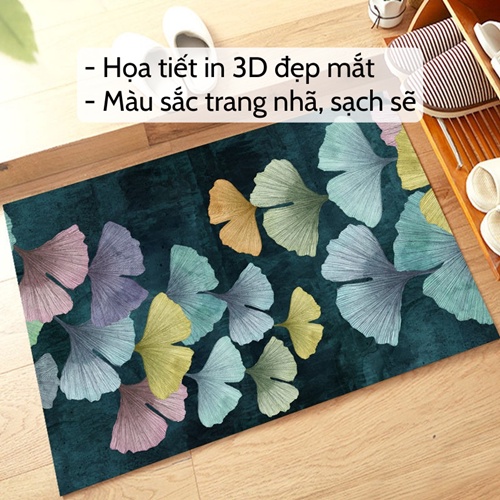 Thảm chùi chân SALE Thảm lau chân 3D họa tiết siêu thấm đế cao su chống trơn trượt cao cấp giá rẻ (giao ngẫu nhiên)