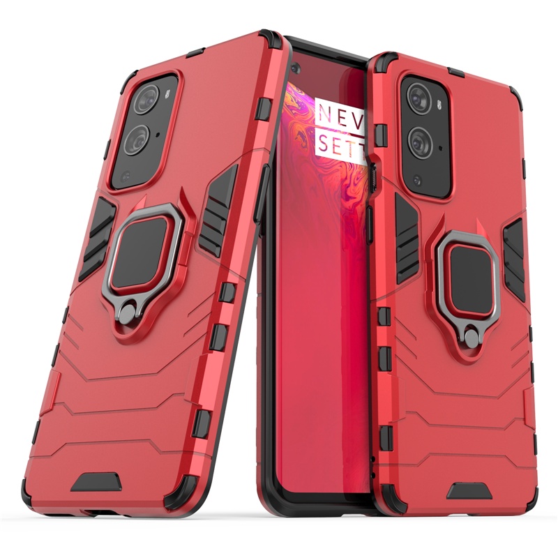 Ốp Điện Thoại Cứng Kiểu Giáp Iron Man Kèm Giá Đỡ Nhẫn Từ Tính Cho Oneplus 6T 7 Pro 7T Pro 8 Pro 8T 9 Pro 9R 9RT 10 Pro