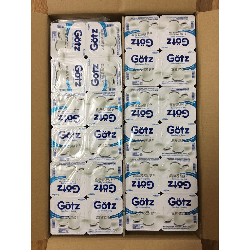 Sữa Chua Gotz, Thùng 48 Hộp Sữa Chua Gotz Hàng Công Ty Date Mới Nhất Thị Trường, Được Làm Hoàn Toàn Từ Men Tự Nhiên Ship