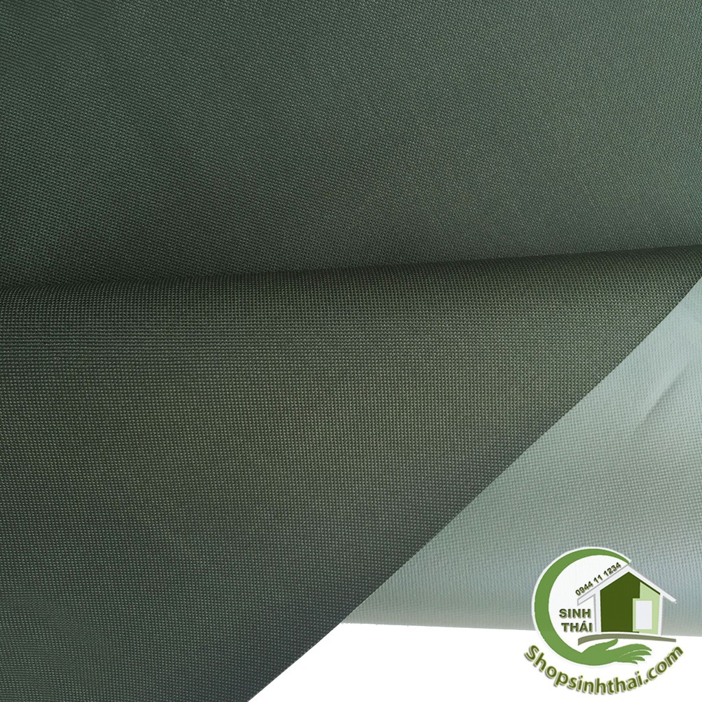 Vải bố PVC màu xanh rêu - vải may balo túi xách
