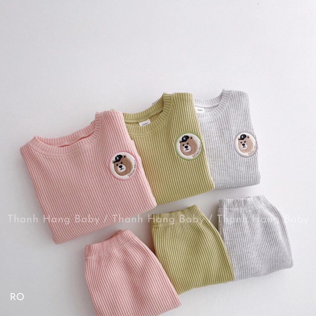Bộ quần áo dài tay cho bé gái, Bộ quần áo thu đông trẻ em Thanh Hằng Baby từ 11 - 28Kg