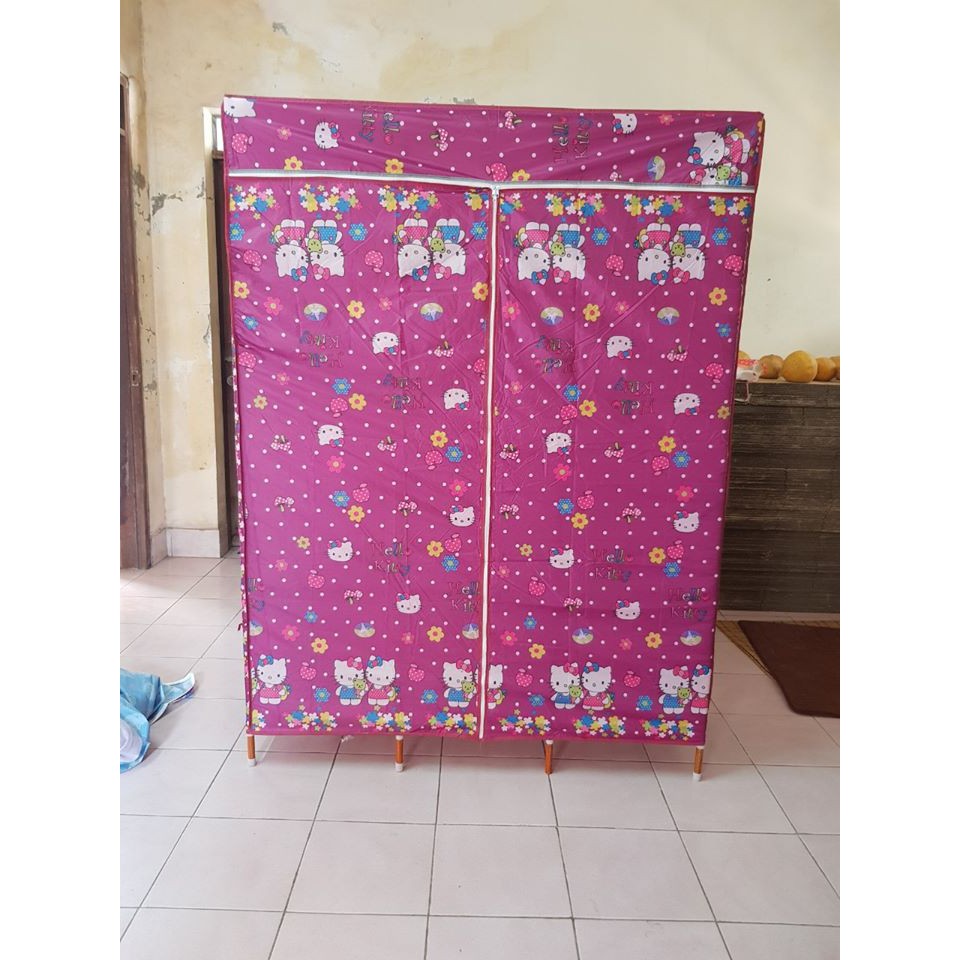 Tủ Đựng Quần Áo tủ vải khung gỗ bọc nhựa 3 buồng Bùi An