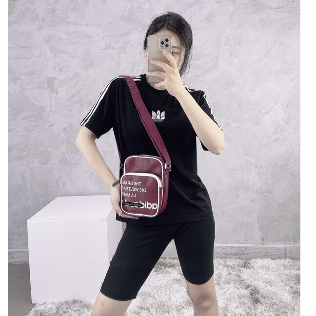 Túi đeo chéo Adi.das Mini Bag - Burgundy XUẤT DƯ FULL TEM TAG