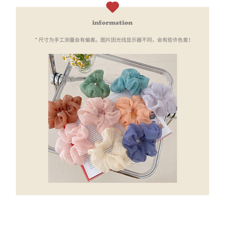 Dây buộc tóc Scrunchies voan mềm dễ thương HD56