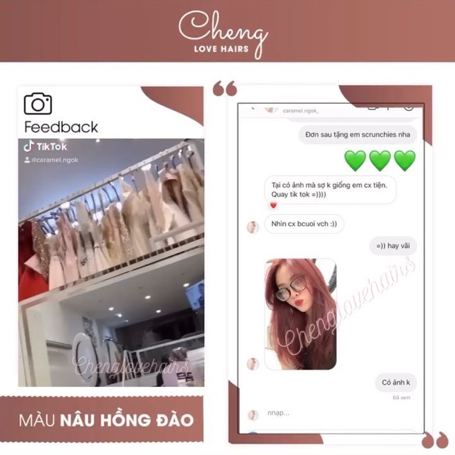 THUỐC NHUỘM TÓC NÂU HỒNG ĐÀO - Không tẩy | BigBuy360 - bigbuy360.vn