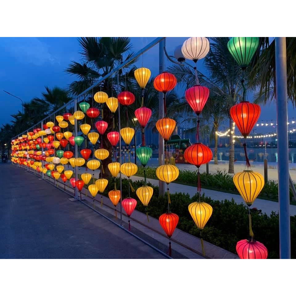 Lồng Đèn Hội An 30cm, 40cm, Lồng Đèn Trang Trí, Lồng Đèn Vải Gấm Giá Rẻ Giá Sỉ