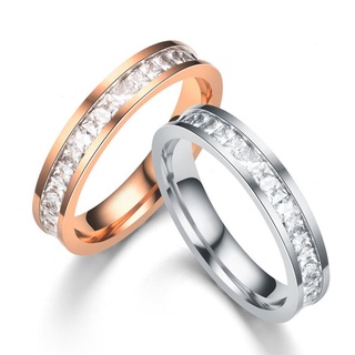 Thời trang Vàng hồng Màu bạc Màu trắng chói lọi Nhẫn đá quý cho phụ nữ Nhẫn cưới đính hôn Đồ trang sức thanh lịch Món quà kỷ niệm Kích thước 5-11