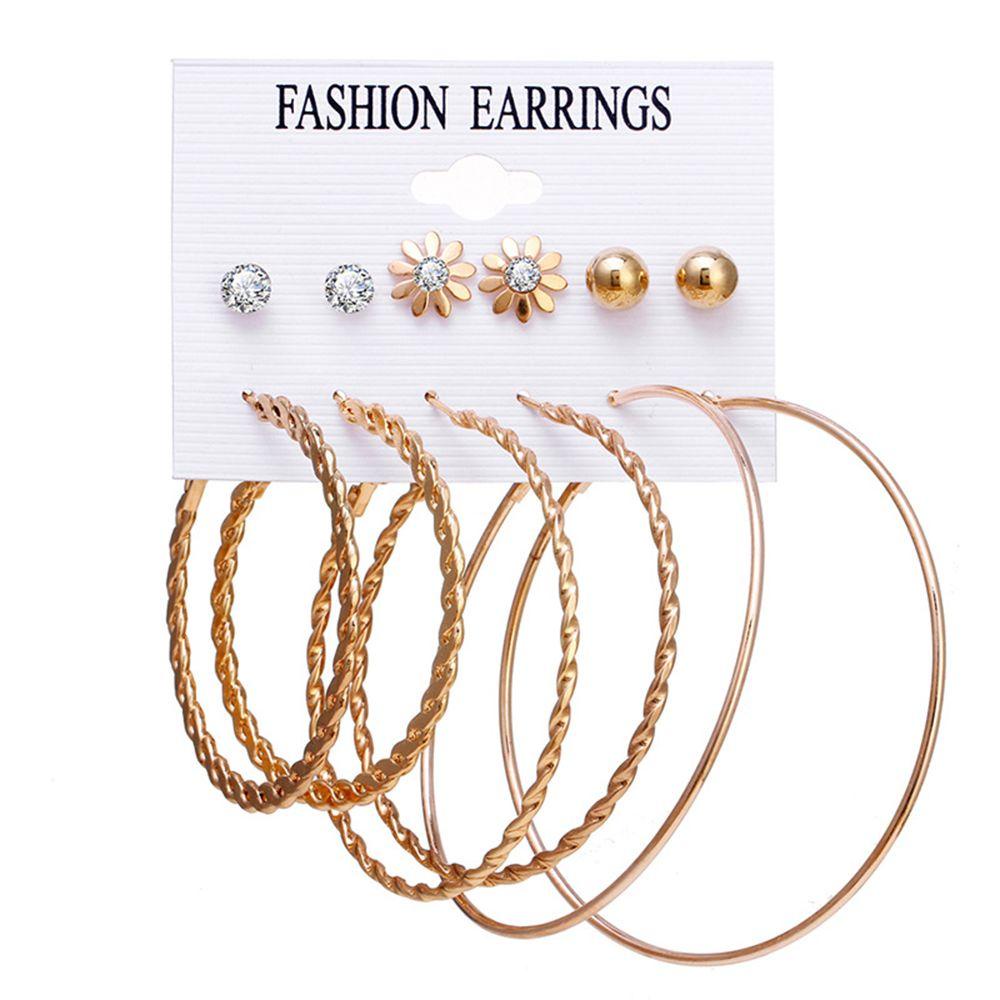 Bộ Khuyên Tai Tròn Phong Cách Bohemian Đơn Giản Dành Cho Nữ|Khuyên Tai Phong Cách Hàn Quốc