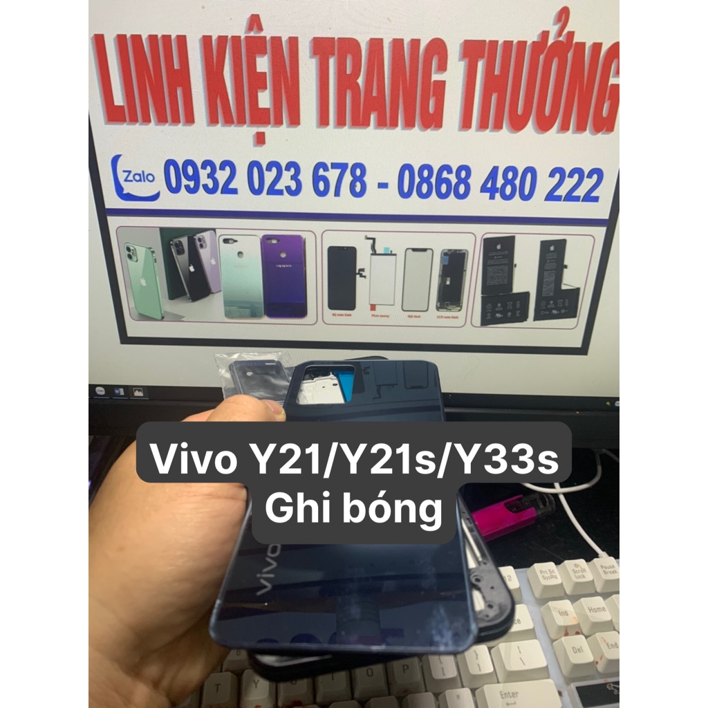 Bộ vỏ điện thoại zin hãng vivo Y21 / Y21s / Y33s Gồm xương, lưng, phím bấm, kính camera