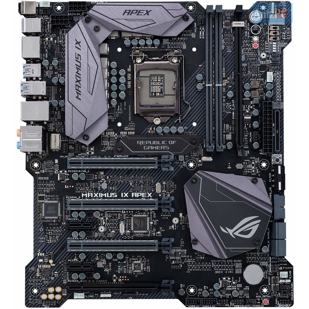 Bo mạch chủ ASUS ROG Maximus IX Apex Z270 Aura Sync RGB LEDs, DDR4 4266MHz, DIMM.2 dual M.2 - Hàng nhập khẩu Like New