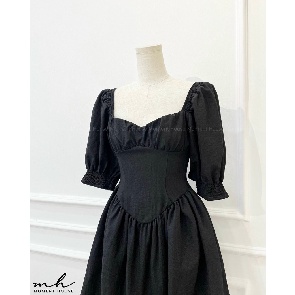 Đầm xòe tay lỡ 3M, dáng ngắn tay bo chun, hàng thiết kế may 2 lớp, có 3 size SML, chất liệu cotton lạnh siêu mềm mịn