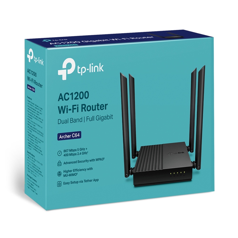 Thiết bị mạng/ Router TPLink Archer C64 - Bảo hành 24 tháng | BigBuy360 - bigbuy360.vn