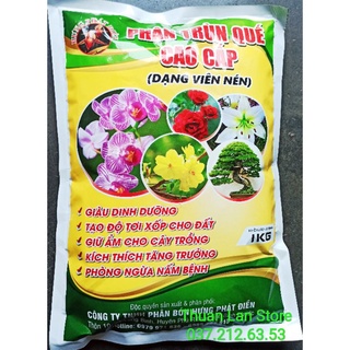 Gói 1kg phân trùn quế dạng nén viên