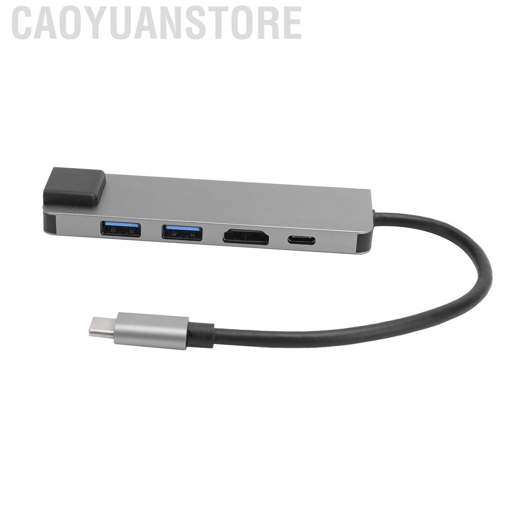 Caoyuanstore 5 In 1 USB-C Hub 4K HDMI Type-C to PD RJ45 USB3.0 Adapter for iOS Samsung