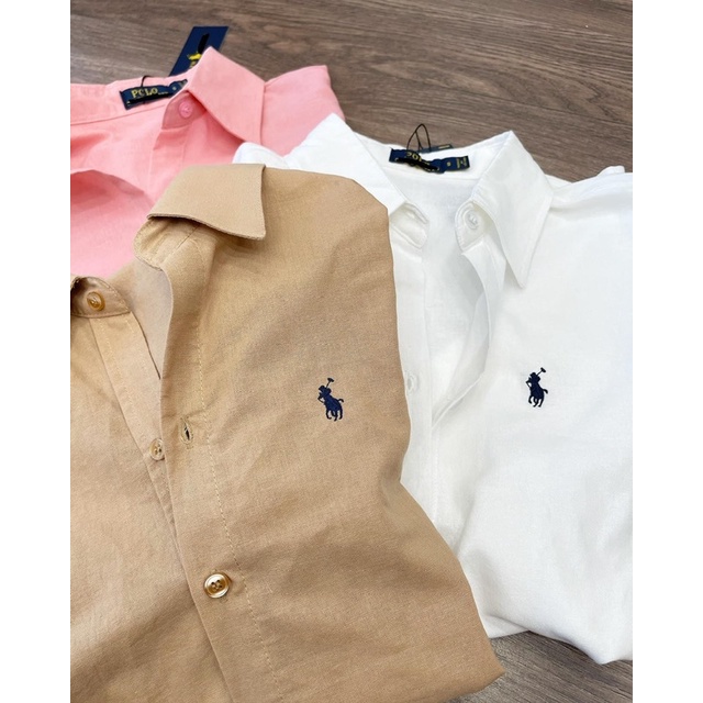 ÁO SƠMI LINEN THÊU LOGO 🐎