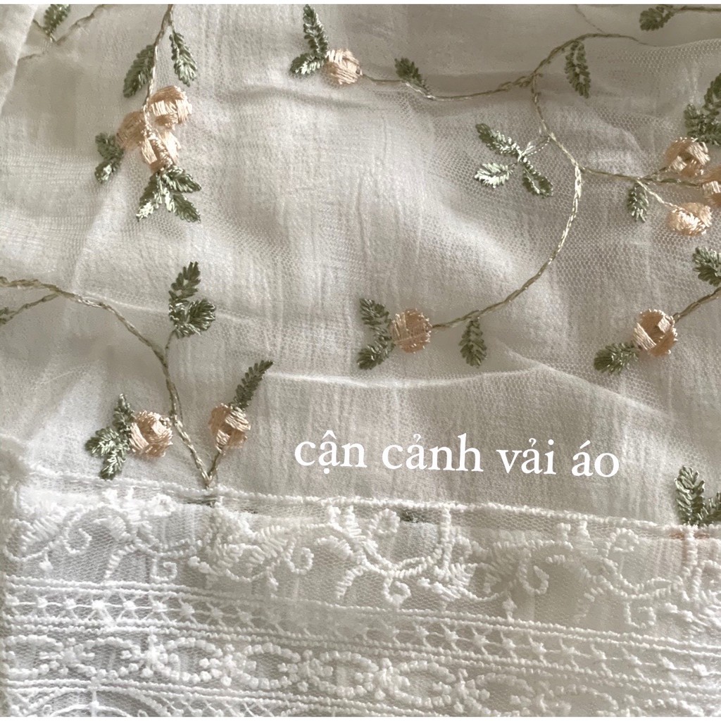 Áo sơ mi nữ tay dài NARII áo babydoll trắng phong cách Ulzzang Hàn Quốc thêu | BigBuy360 - bigbuy360.vn