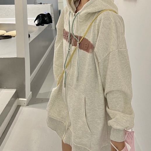 Áo Khoác Cardigan Tay Dài Có Nón In Họa Tiết Ngọt Ngào