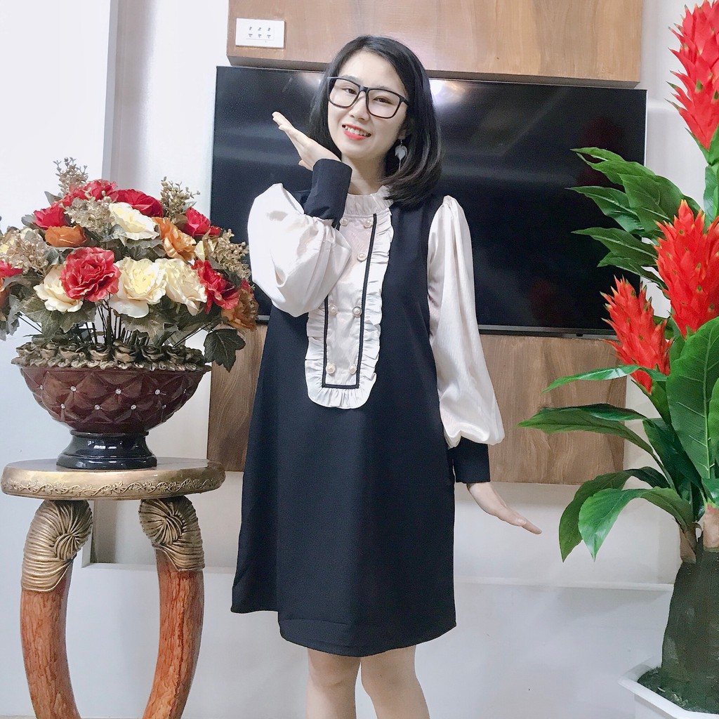 [Hàng loại 1]Đầm Bầu Váy Bầu cao cấp dáng Xuông Chất Lụa Hàn Mềm, siêu mát Thấm Mồ Hôi Tốt, size từ 40-70kg