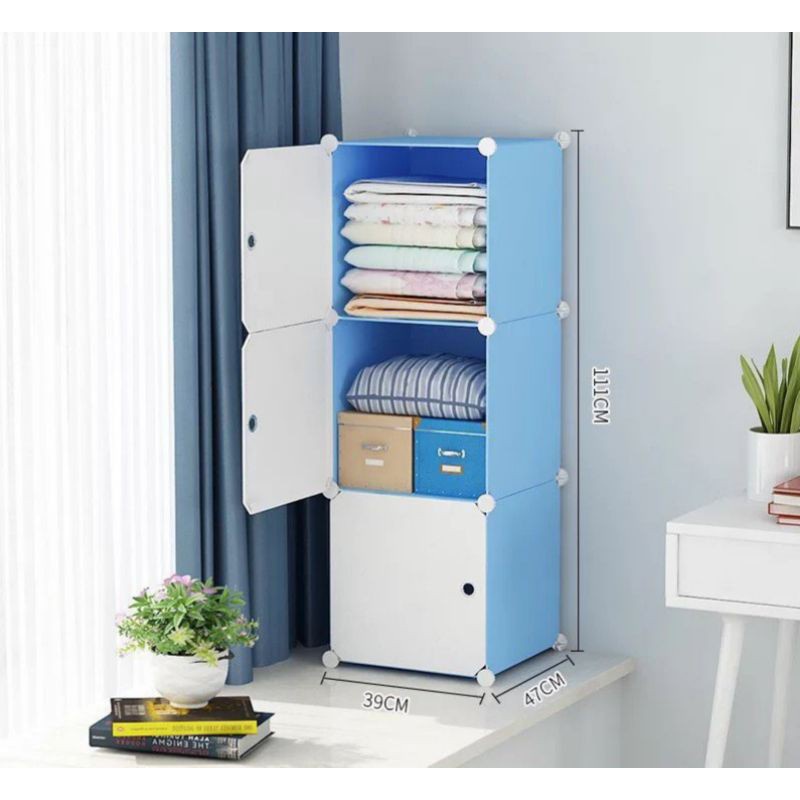 [ FREESHIP] TỦ NHỰA LẮP GHÉP 3 Ô SÂU 47 ĐỰNG QUẦN ÁO VẬT DỤNG CÁ NHÂN