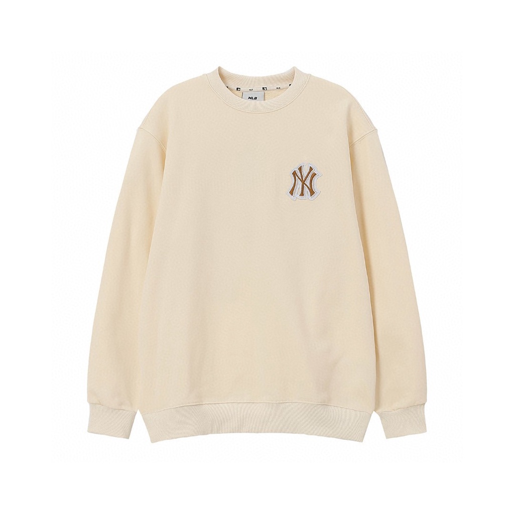 ❤❀  ❤ Mlb Áo Nỉ Dài Tay Cổ Tròn Thêu Họa Tiết Thời Trang Cho Nam Nữ