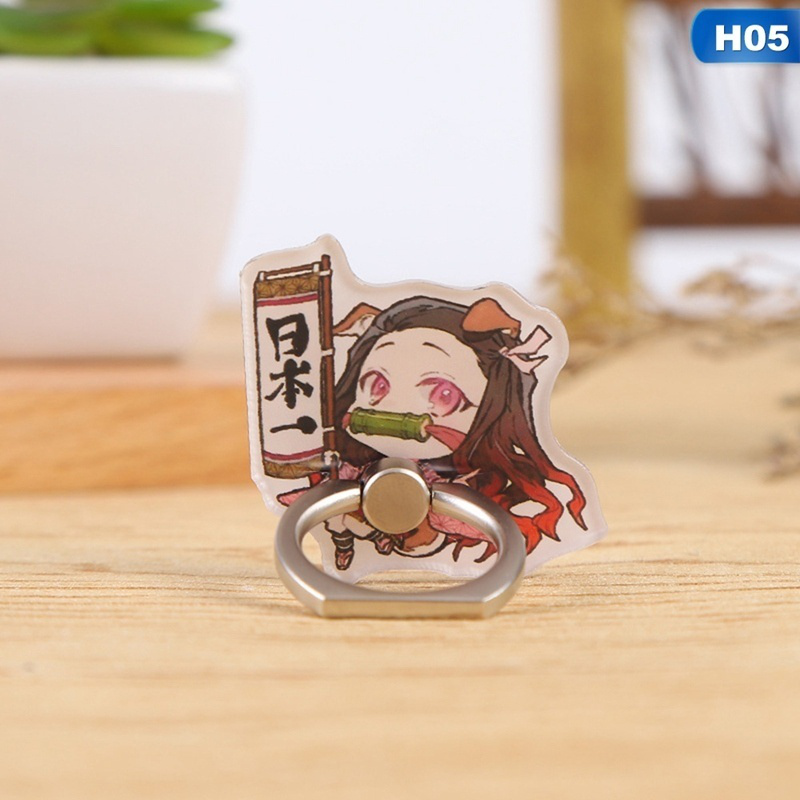 Móc xỏ ngón điện thoại in hoạt hình dễ thương