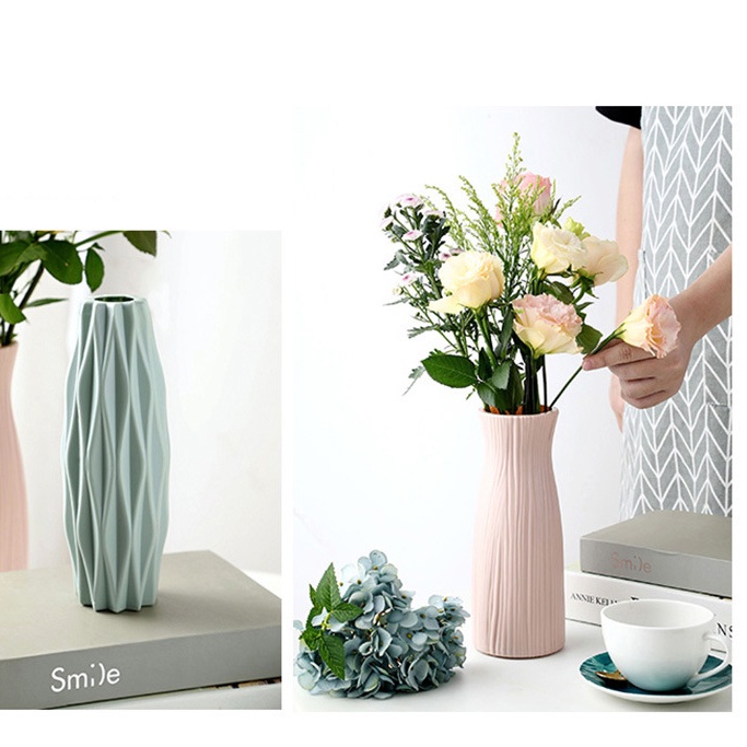 Bình Hoa Nhựa Giả Gốm Sứ Phong Cách Bắc Âu Hiện Đại Trang Trí Nội Thất Phòng Khách Và Văn Phòng