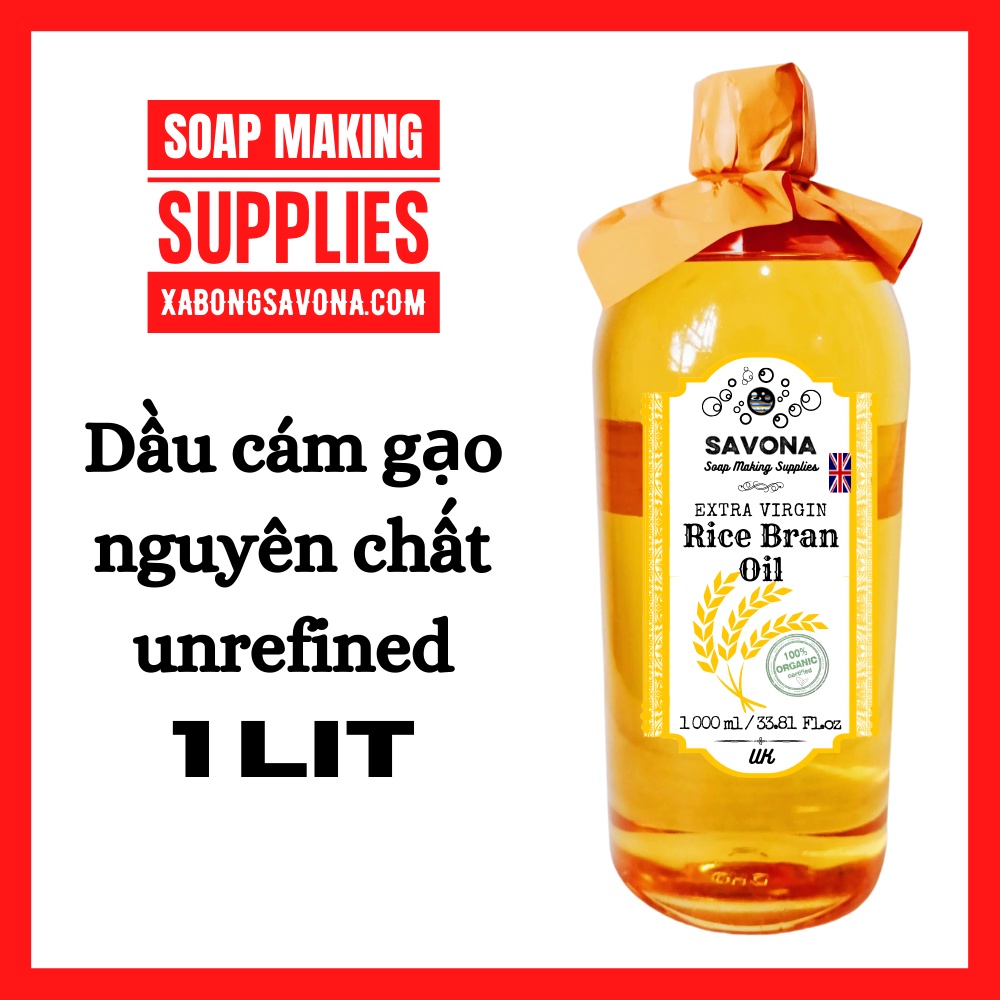1L Dầu Cám Gạo Nguyên Chất 1 Lit - Unrefined Rice Bran Oil 1 Lit SavonA