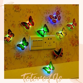 Đèn led con bướm, đèn ngủ phát quang dán tường nhiều màu sắc