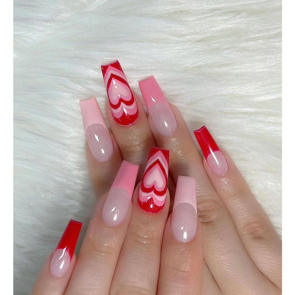 [Hàng mới về] Set 24 móng tay giả nhiều kiểu tùy chọn có thể tháo rời