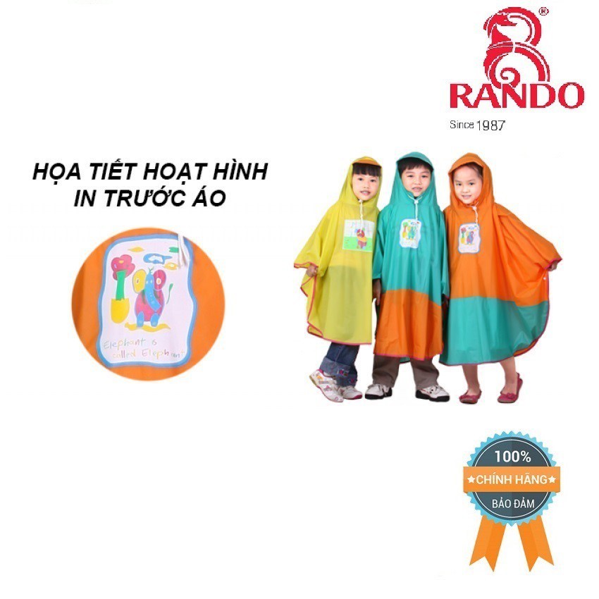 [BỀN BỈ] Áo mưa bướm Trẻ Em Cao Cấp RANDO PONCHO