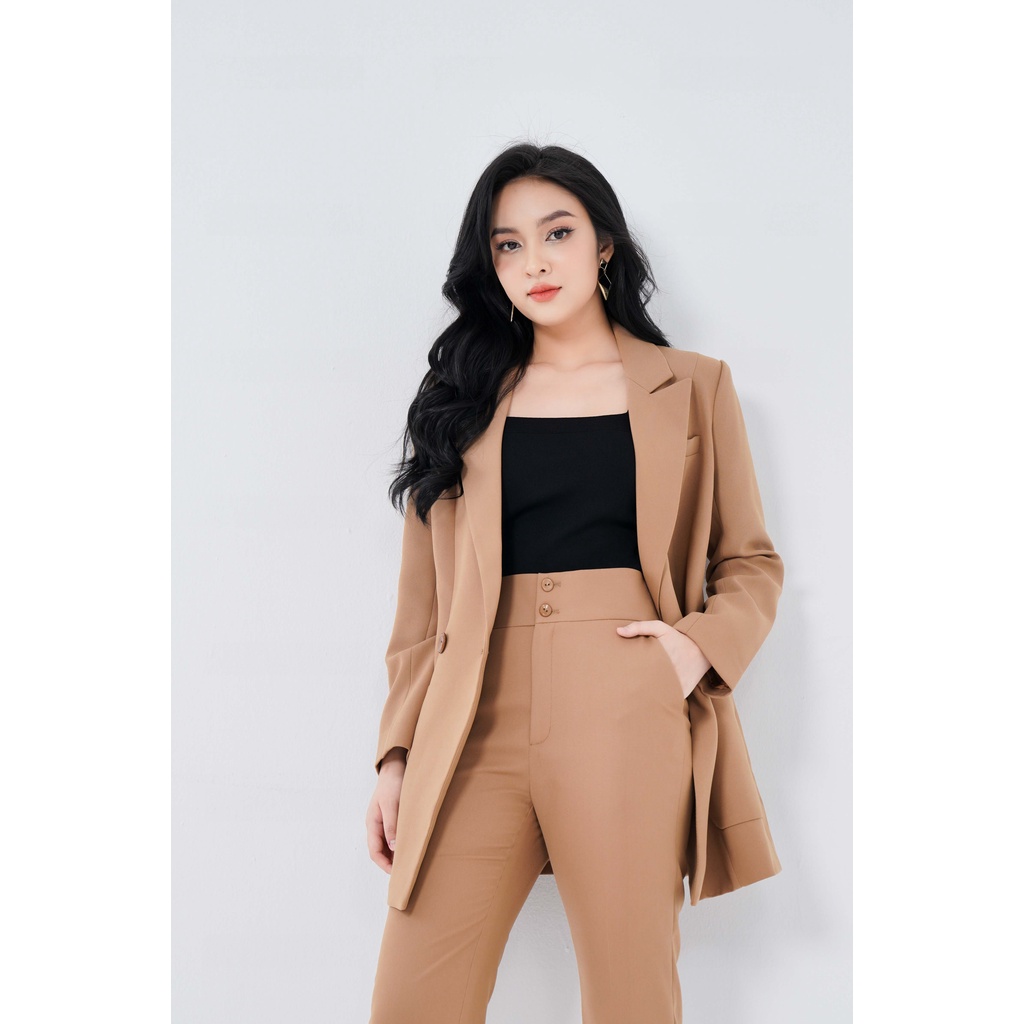 Set Vest Nữ Áo Dáng Suông Phối Chân Váy Hoặc Quần Tây VENUS