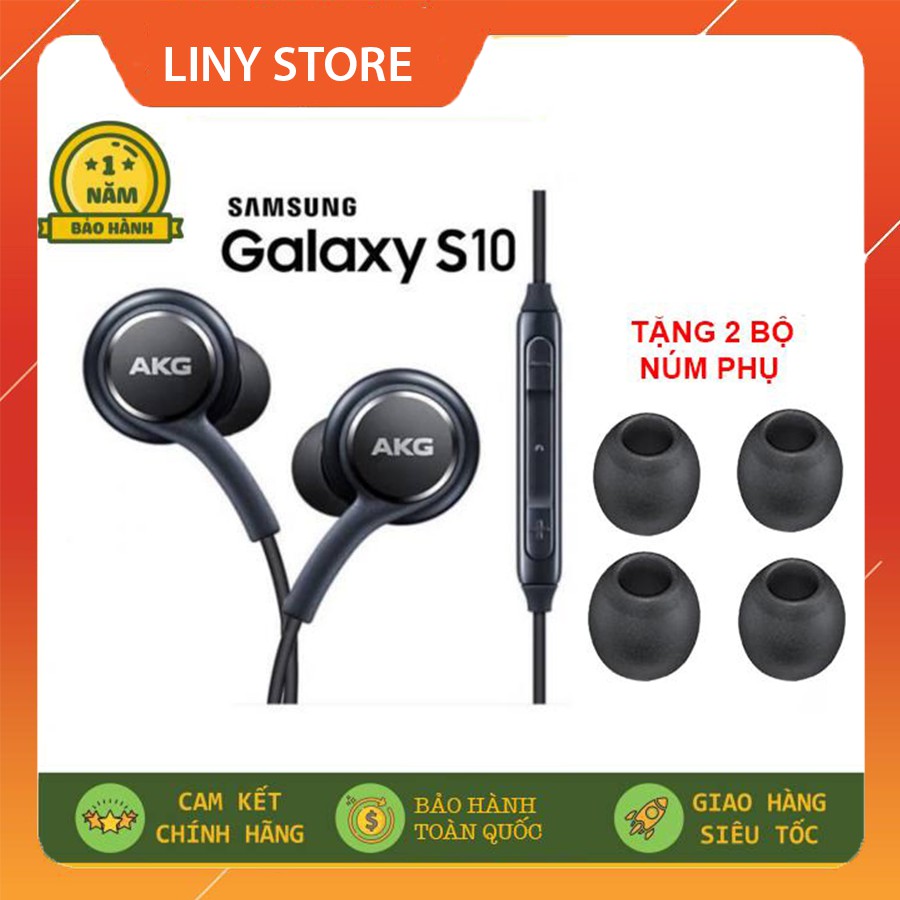 [BẢO HÀNH 1 ĐỔI 1] Tai nghe Samsung AKG S10+ NGUYÊN SEAL kèm 2 bộ núm phụ