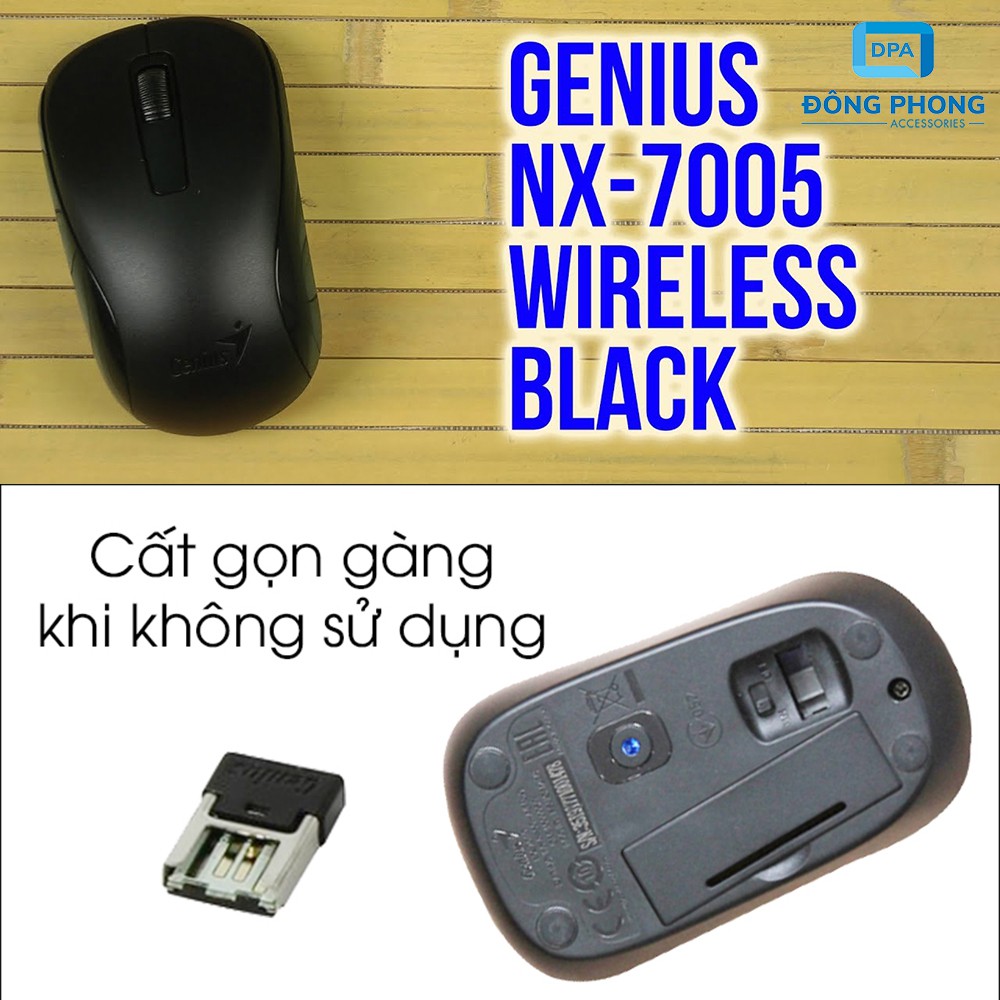 Chuột Không Dây Genius NX 7000 / NX 7005 Chính Hãng Tặng Kèm Pin