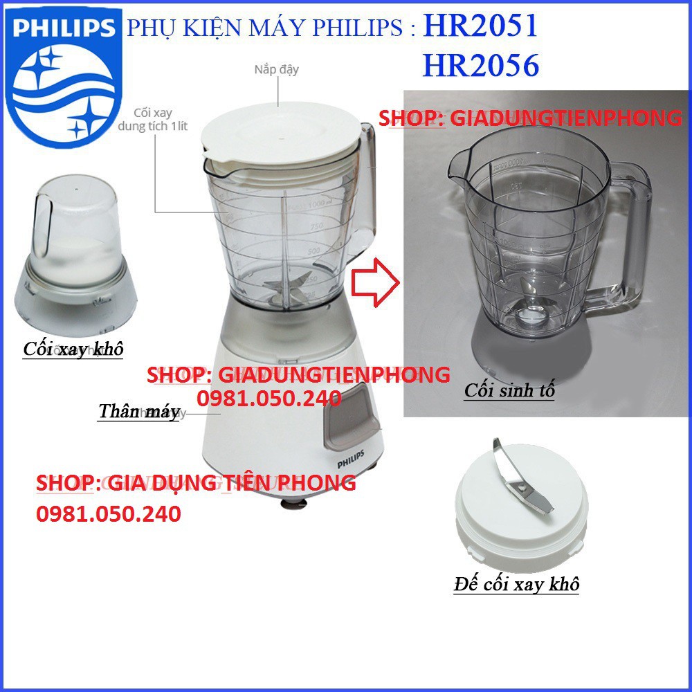 [Phụ kiện] máy xay sinh tố Philip HR2051/HR2056