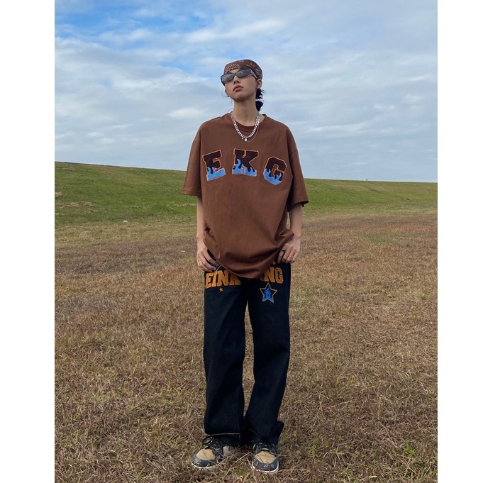 Áo Thun Tay Ngắn Cổ Tròn Dáng Rộng In Họa Tiết Thời Trang Cho Nữ