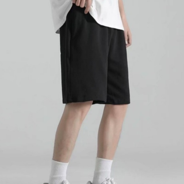 Quần Short Thể Thao Ống Rộng Màu Trơn Thời Trang Hàn Quốc Cho Nam Nữ