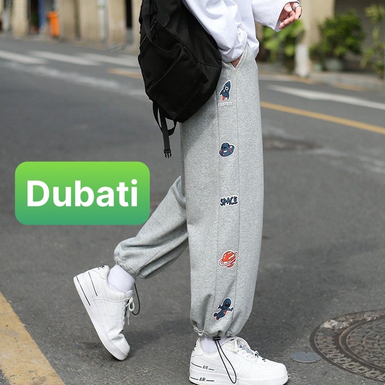 QUẦN JOGGER THỂ THAO NAM NỮ ỐNG BO HỌA TIẾT SPACE PHONG CÁCH HÀN QUỐC XỊN SÒ- DUBATI FASHION