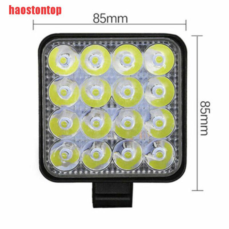 Đèn Pha Led 16 Bóng 48w Hình Vuông Chuyên Dụng Cho Xe Hơi