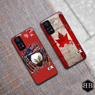 Ốp lưng kính cường lực Xiaomi Redmi Note 11 4G / Redmi Note 11S cờ các nước
