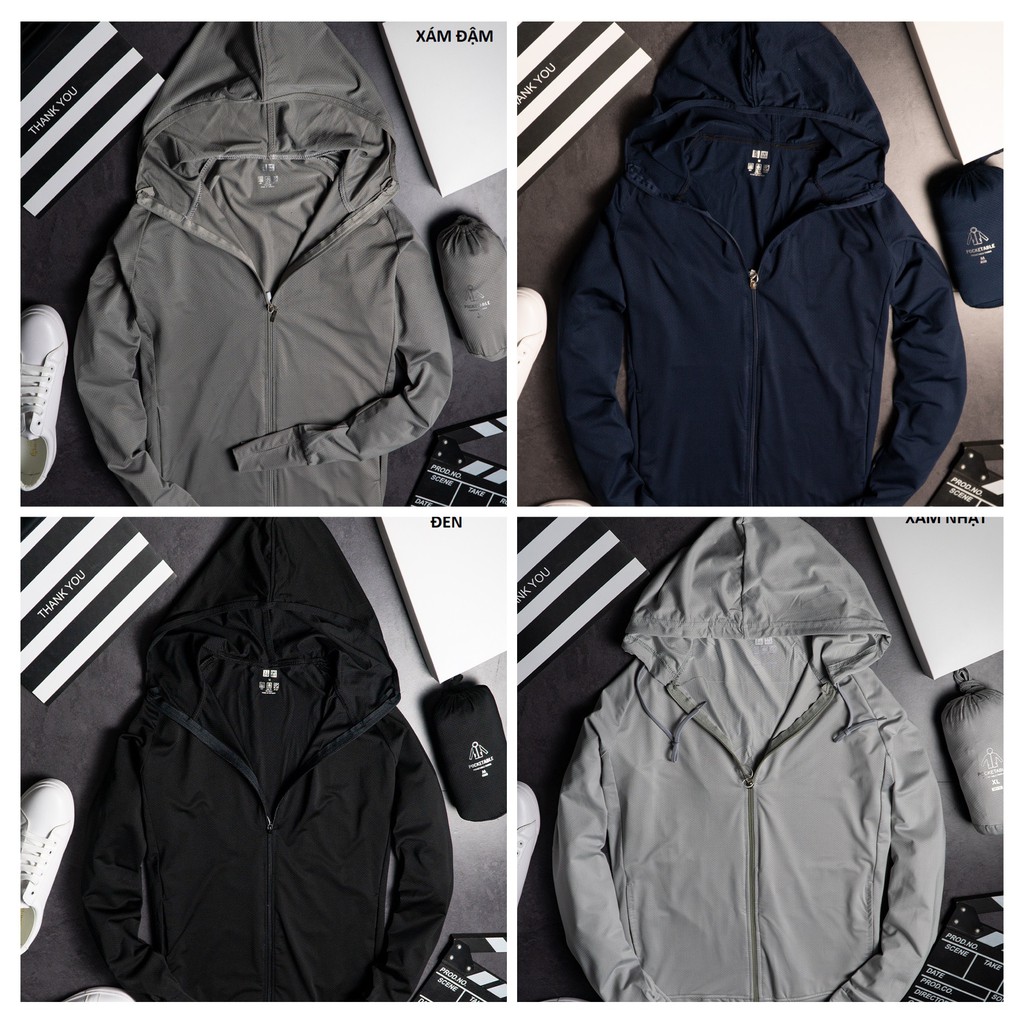 Áo khoác chống nắng nam khóa kéo cao che mặt, áo chống nắng thể thao nam vải kim thoáng mát - ảnh thật ở cuối | BigBuy360 - bigbuy360.vn