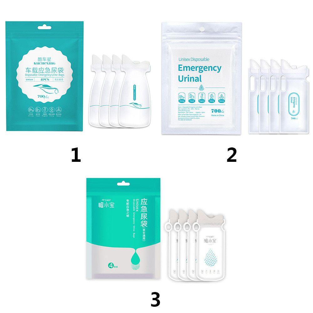 MAYSHOW Set 4 Túi Đi Tiểu Khẩn Cấp 700ml Cho Xe Ô Tô
