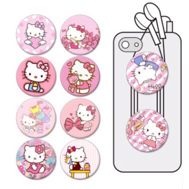 [XẢ KHO]Giá Đỡ Popsocket Dán Sau Ốp Lưng Điện Thoại Hình Tròn Hình Kitty