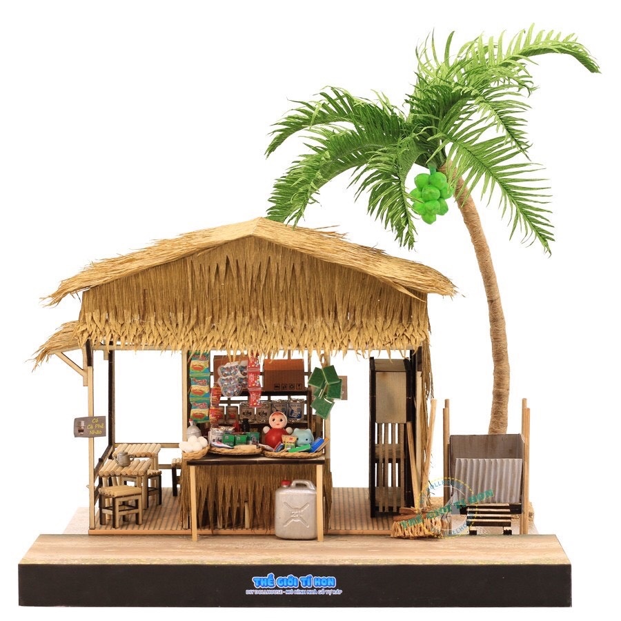 Mô Hình Gỗ DIY Miền Tây Sông Nước Tự Lắp Ráp - Thế Giới Tí Hon - Điệu Hò Phương Nam - MT02